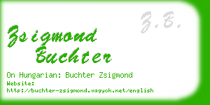 zsigmond buchter business card